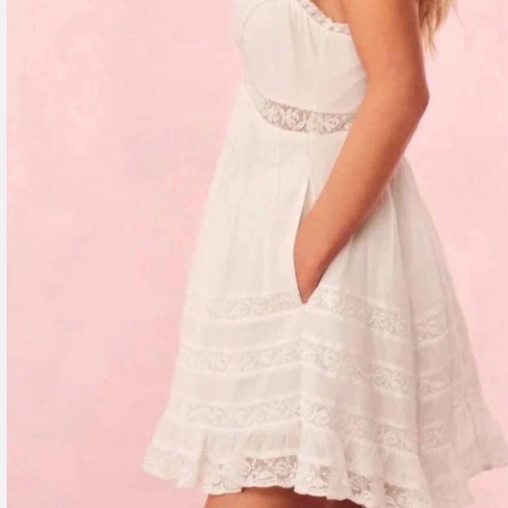 LoveShackFancy White Lace Mini Dress NWT Alonna dress